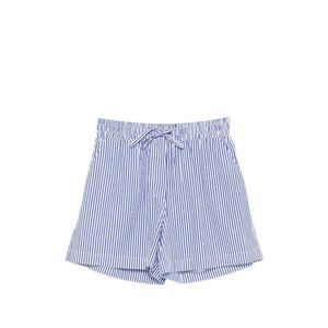 PAROSH Striped Drawstring Shorts Women BLUE Pants